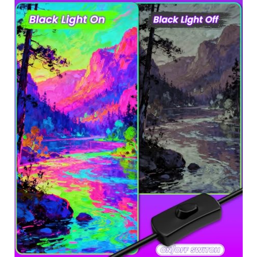 4W Pack LED Black Light Bar, B - Light Switch 评论和价格