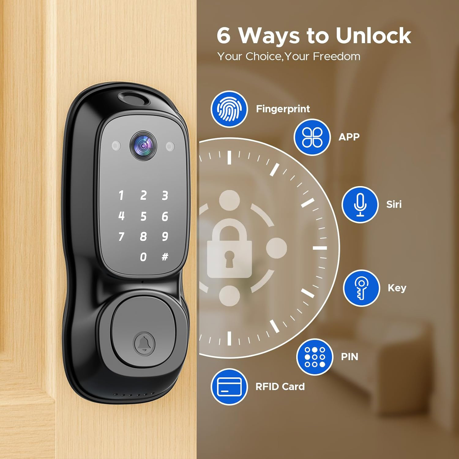Tuya Wifi Smart Door Lock ‎Cam - Door Lock 评论和价格