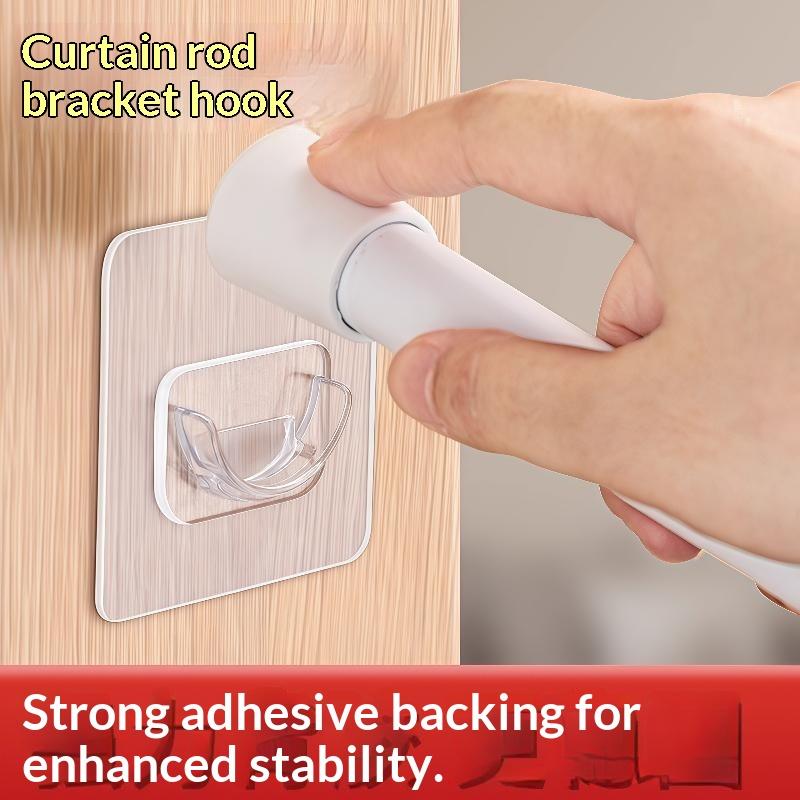 No Drill Transparent Self Adhe - Curtain Rods 评论和价格