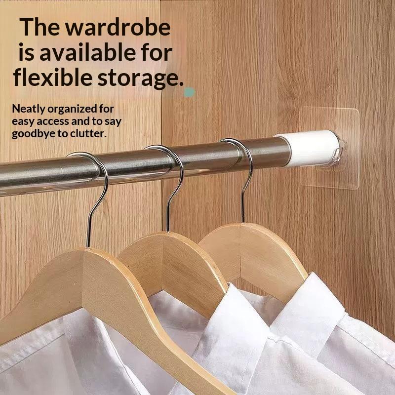 No Drill Transparent Self Adhe - Curtain Rods 评论和价格