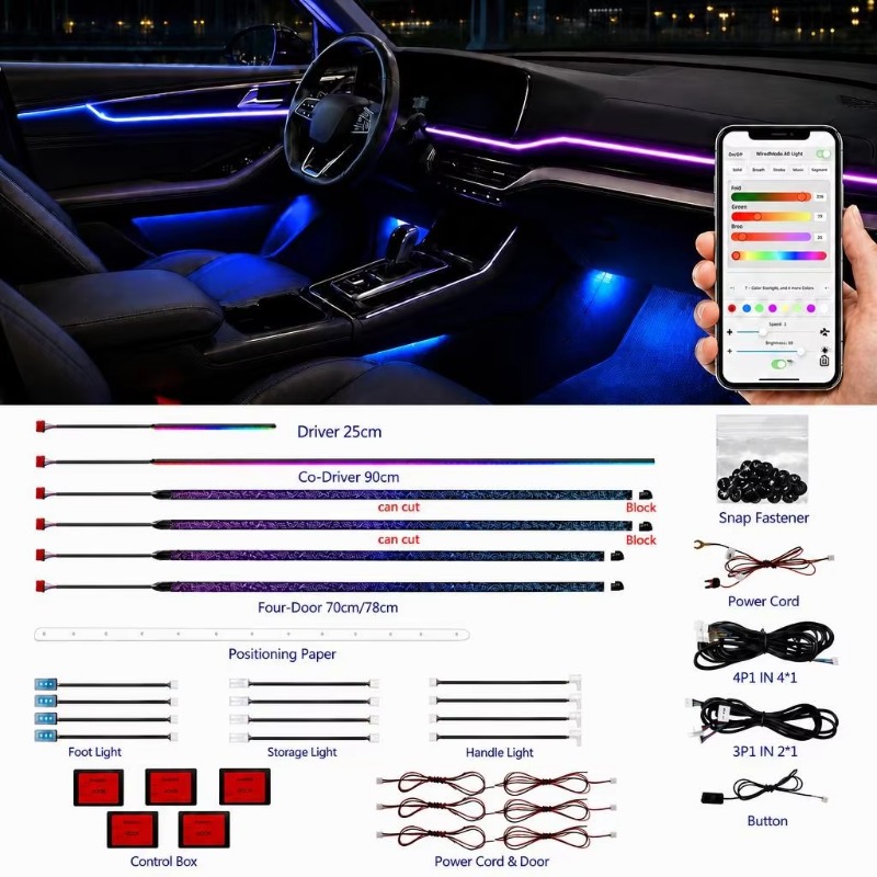 Car Ambient Lighting Kit 18 in - Door Handle 评论和价格