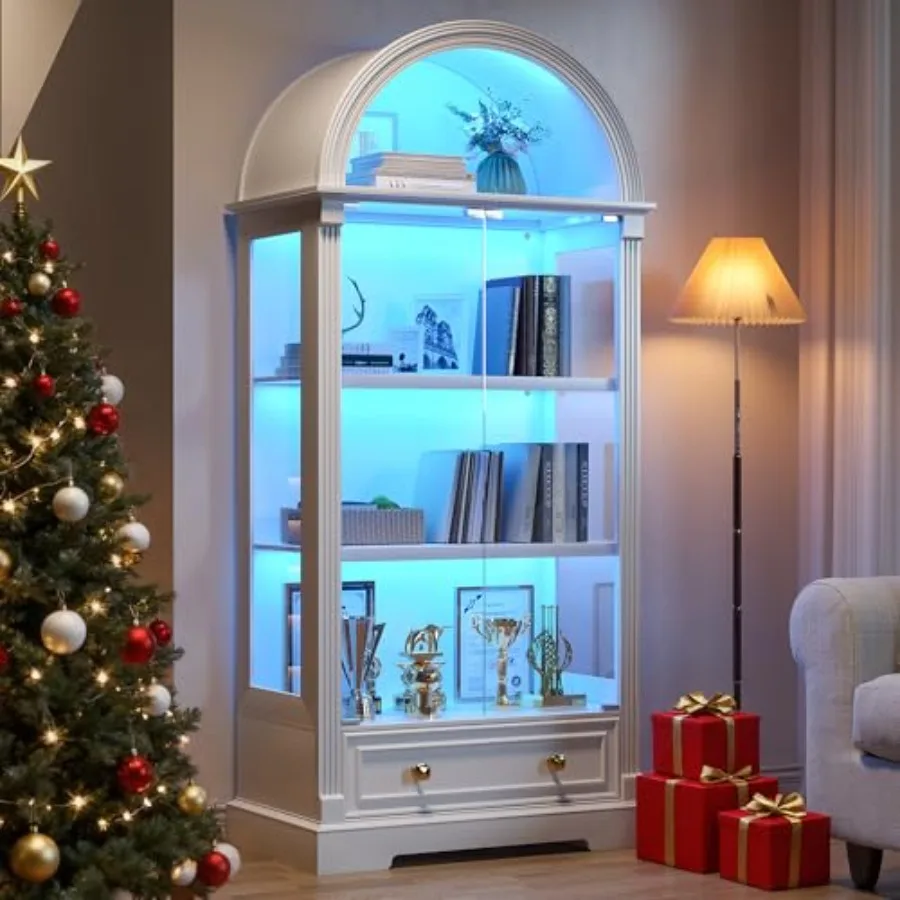 Curio Cabinet with Glass Doors - Cabinet Hinges 评论和价格