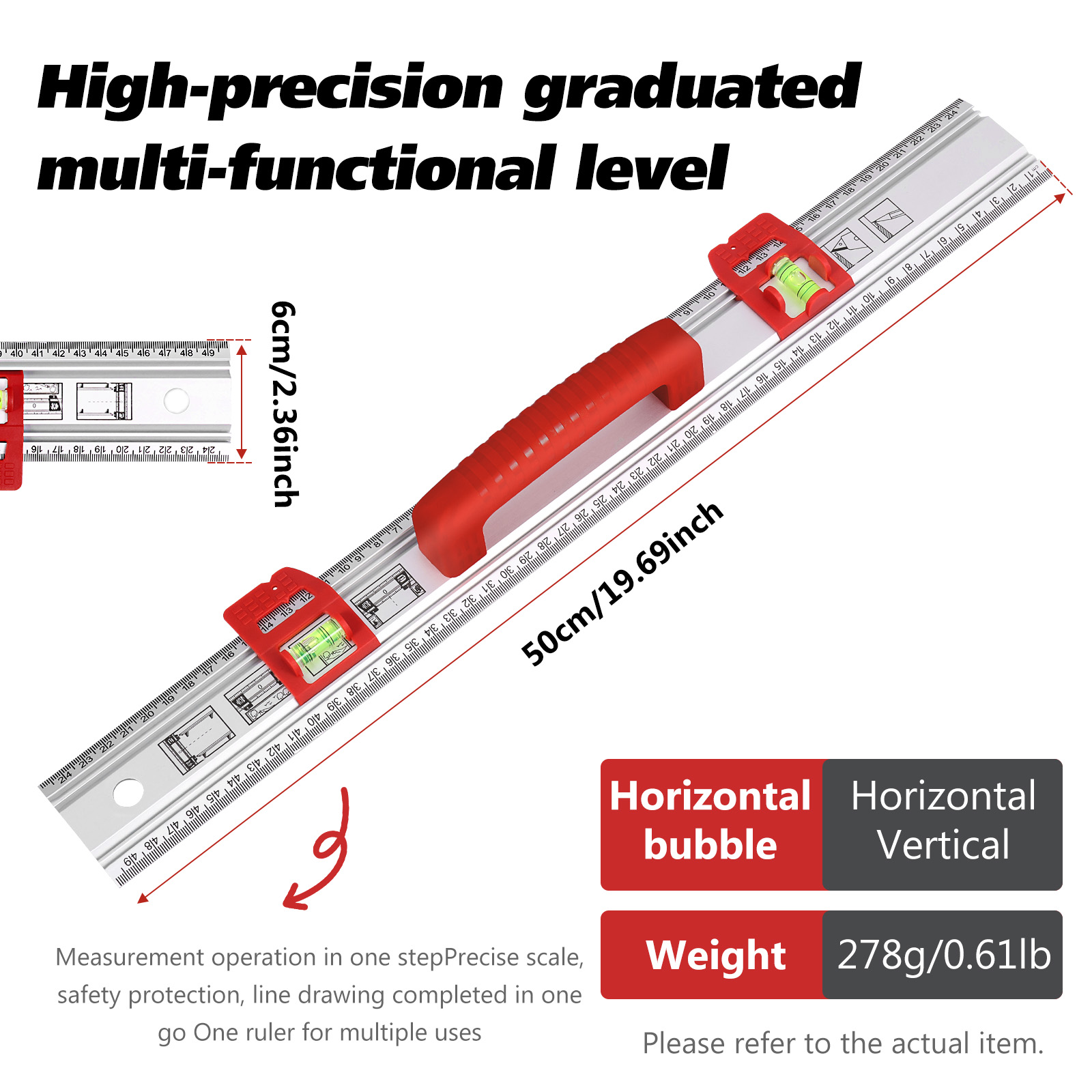 Aluminum Level Ruler Sliding G - Home Improvement Mark 评论和价格