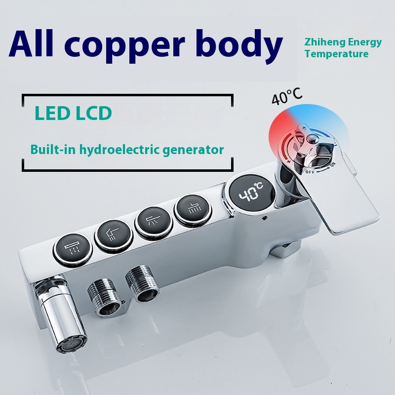 Luxury Silver Led Digital Disp - Faucet 评论和价格