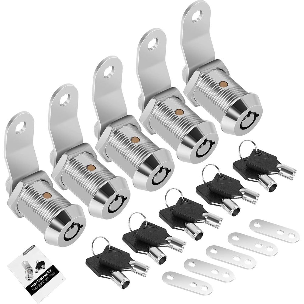 5 Pack Cabinet Lock with Keys, - Door Lock 评论和价格