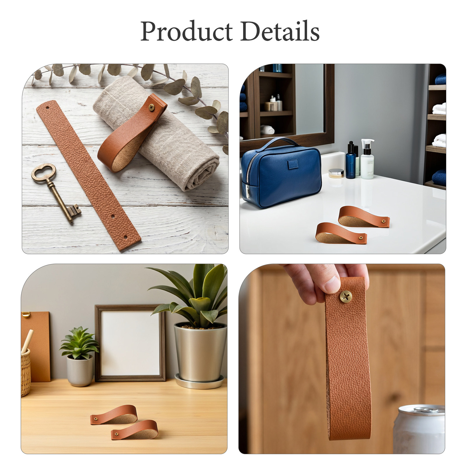 8Pcs PU Wall Hooks Bohemian Cu - Curtain Rods 评论和价格