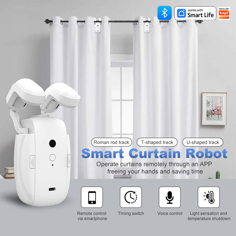 WiFi  Smart Automatic Curtain  - Curtain Rods 评论和价格