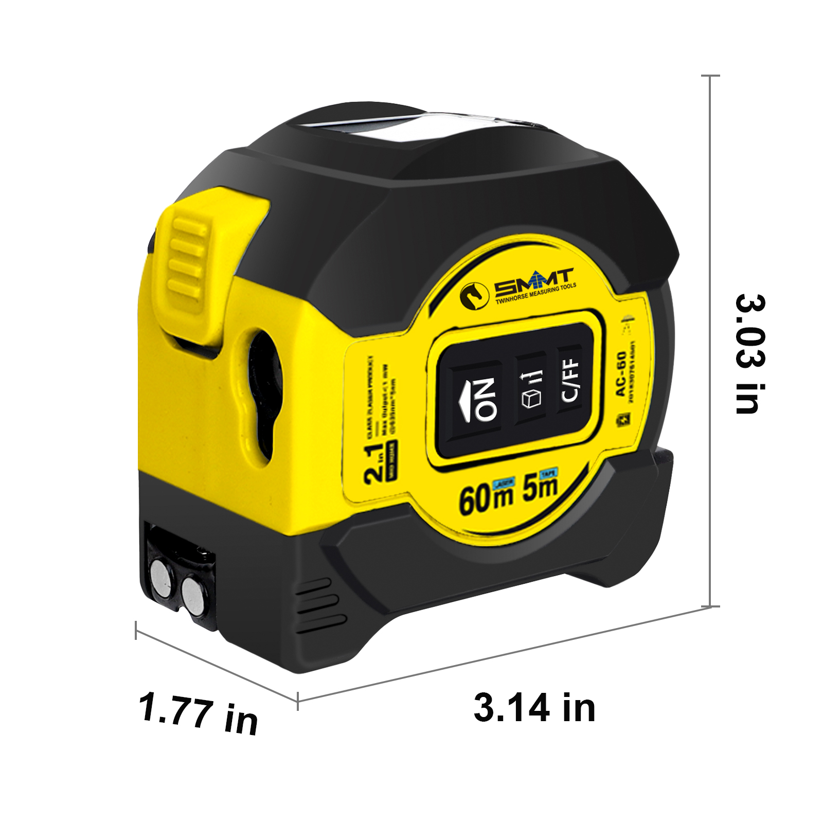 2-in-1 Laser Tape Measure 5m 6 - Tape Measure 评论和价格