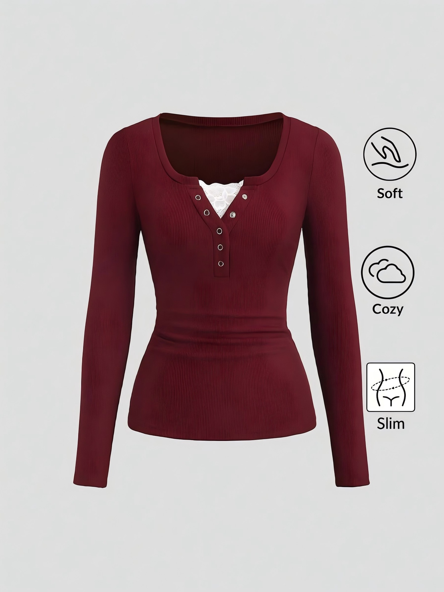 Women American Henley V Neck B - Wallpaper 评论和价格