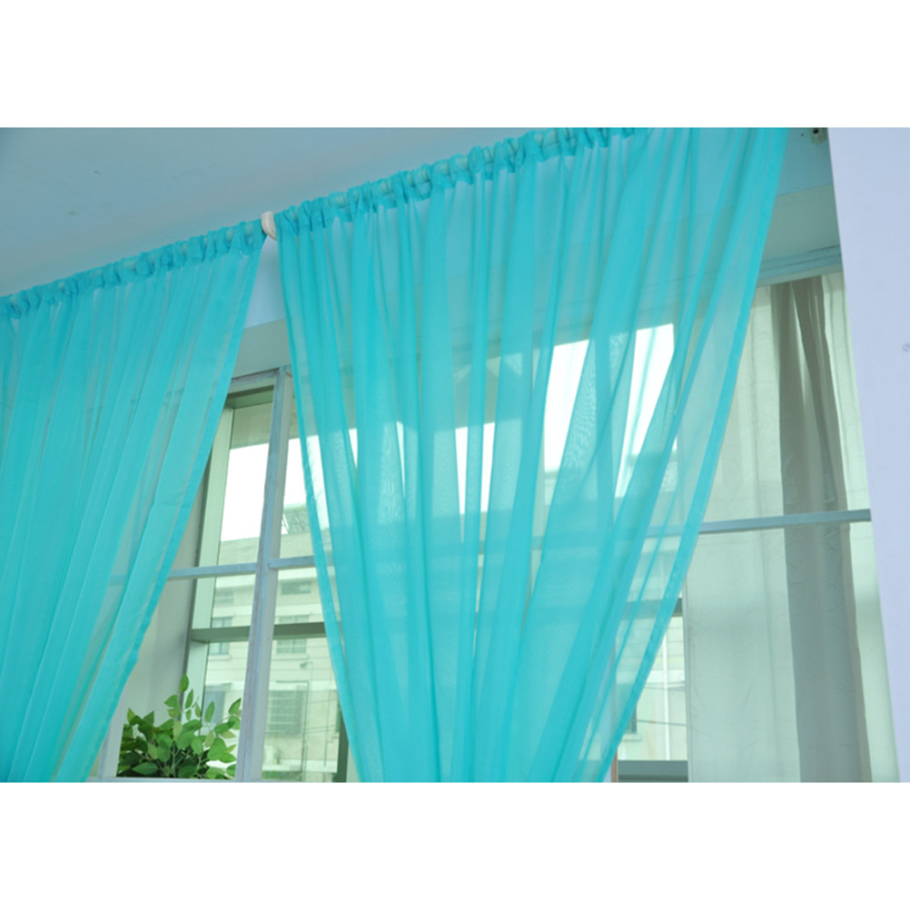 Transparent Voile Window Sheer - Curtain Rods 评论和价格