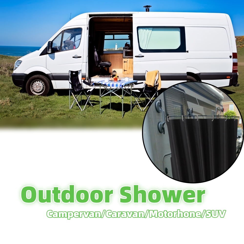 Outdoor Camping Shower Curtain - Curtain Rods 评论和价格