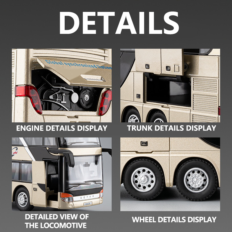 Alloy Bus Model with Lights &  - Light Switch 评论和价格