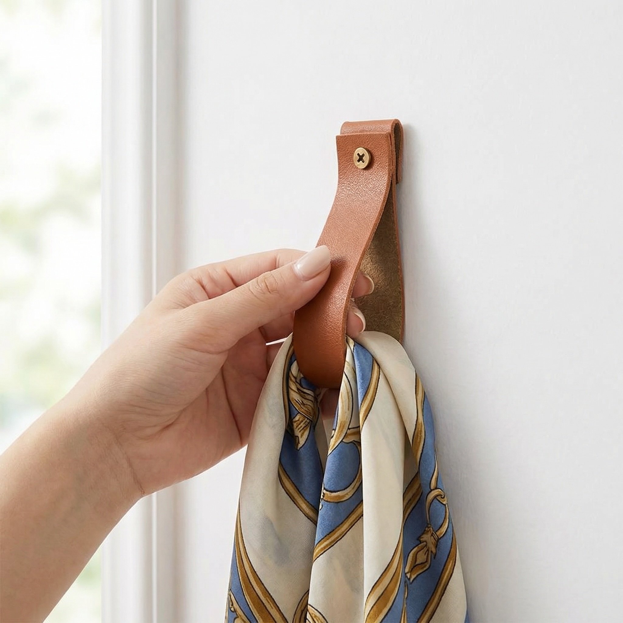 6Pcs PU Wall Hooks 4.7 Inch Mi - Curtain Rods 评论和价格