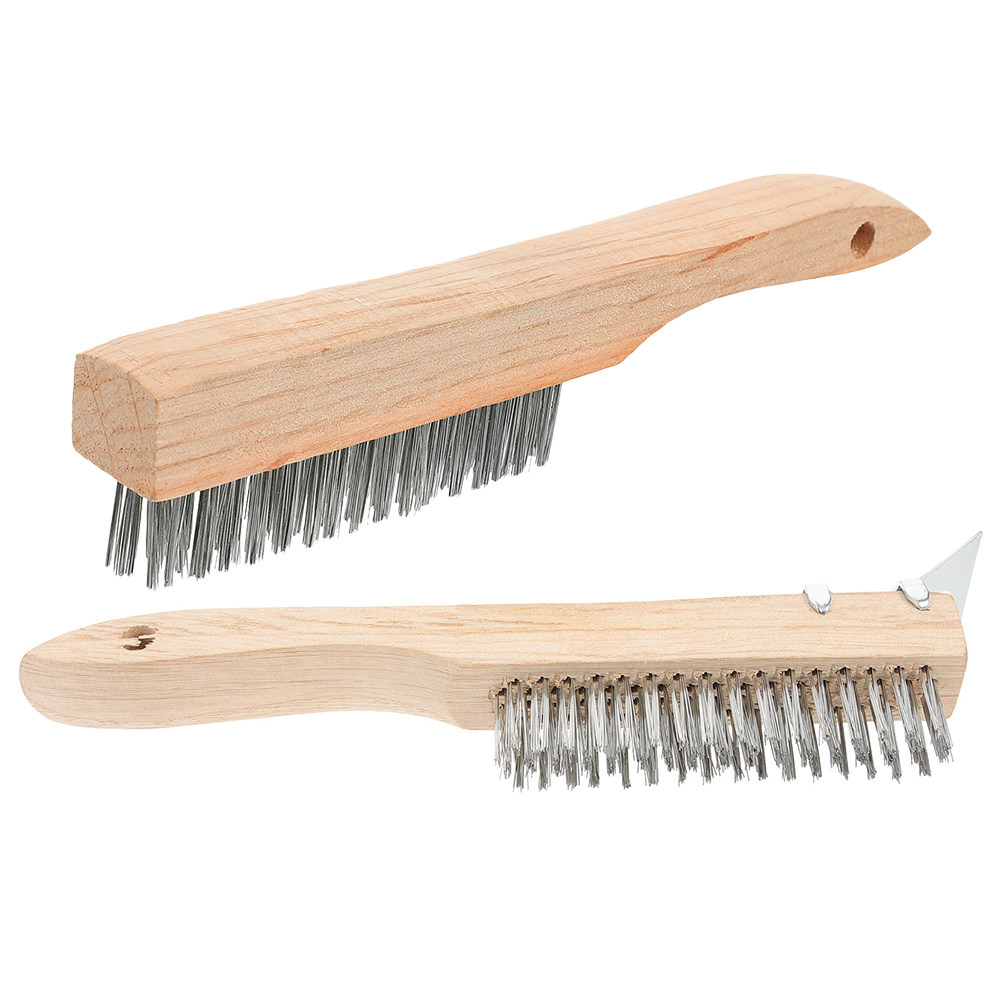 2Pcs Sturdy Steel Wire Brush W - Paint Brush 评论和价格