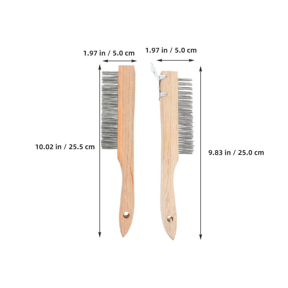 2Pcs Sturdy Steel Wire Brush W - Paint Brush 评论和价格